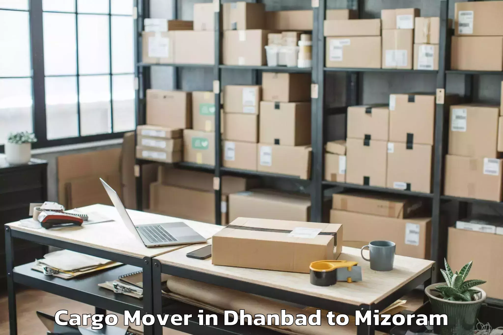 Book Dhanbad to Darlawn Cargo Mover